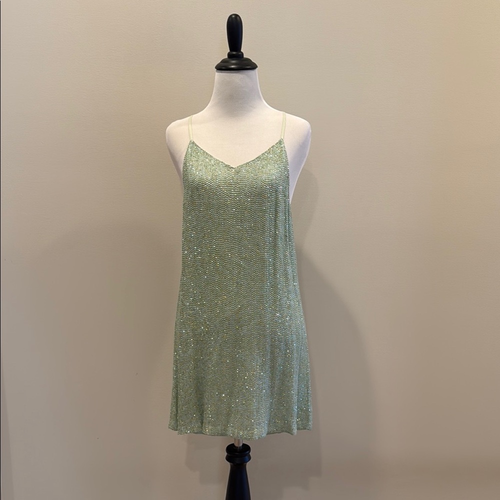 Stunning Seafoam Green Sequin Dress